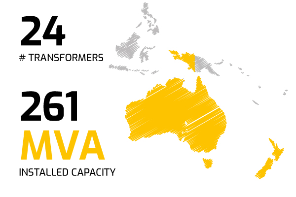 Specialtrasfo presence in Oceania